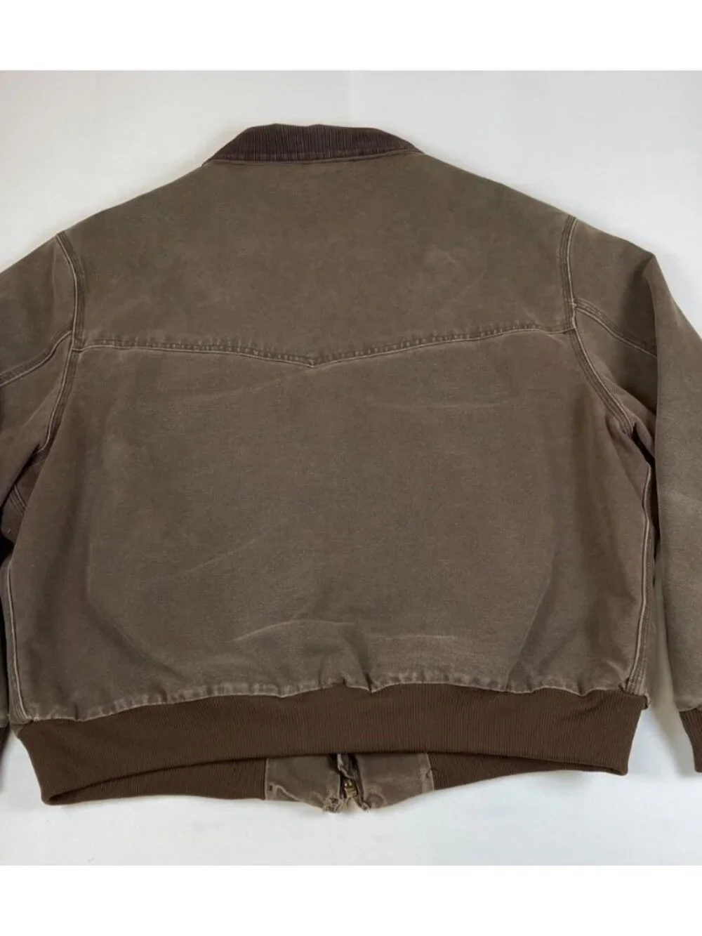 VTG Carhartt Men XLT Brown Sandstone Active Jacket Quilted Flannel Lined J14 CHT - Picture 2 of 14